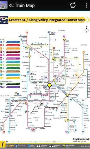 Mappa dei treni MRT LRT Kuala Lumpur 2019 1