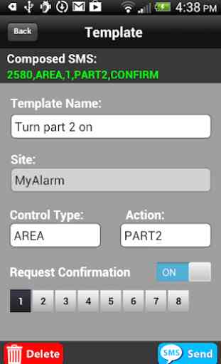 MyAlarm SMS Control 4