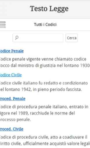 Testo Legge: Codici Italiani 3