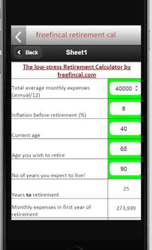 Freefincal Retirement Planner 1