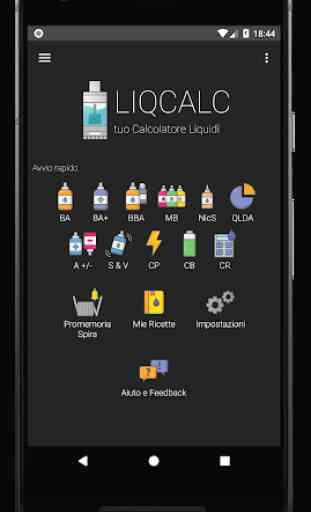 LiqCalc - Calcolatore Liquidi 1