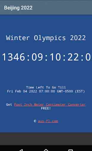 2022 Winter Olympics Countdown 1