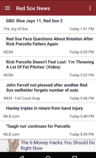 Boston Baseball News - Red Sox edition 1