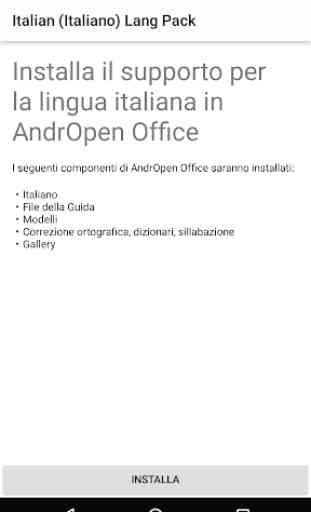Italian (Italiano) Lang Pack for AndrOpen Office 1
