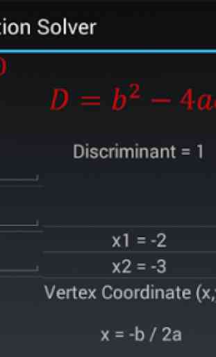 Quadratic Equation Solver 2