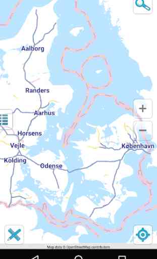Map of Denmark offline 1