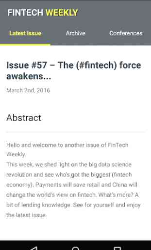 FinTech Weekly 1