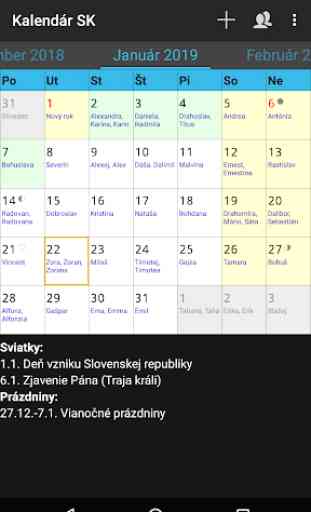 Kalendár SK 1