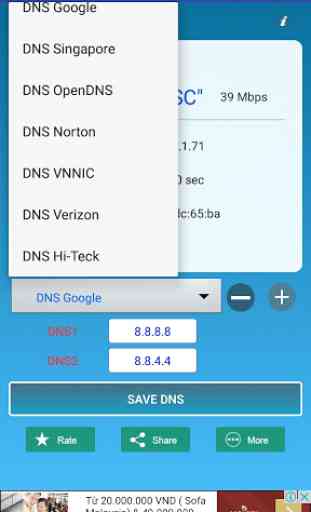 4G, 3G, Wifi impostazione DNS 3