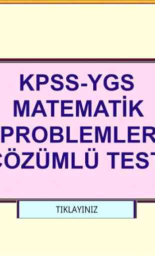 KPSS YGS Matematik Problemler 1