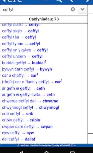 GPC Geiriadur Welsh Dictionary 3