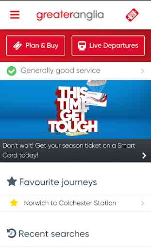 Greater Anglia Tickets and Times 1