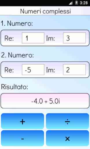 Numeri complessi Calculator 2