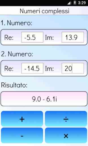Numeri complessi Calculator 4