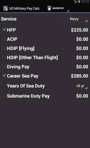 US Military Pay Calc 2