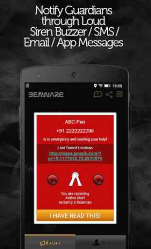 BEAWARE - Personal Safety App 4