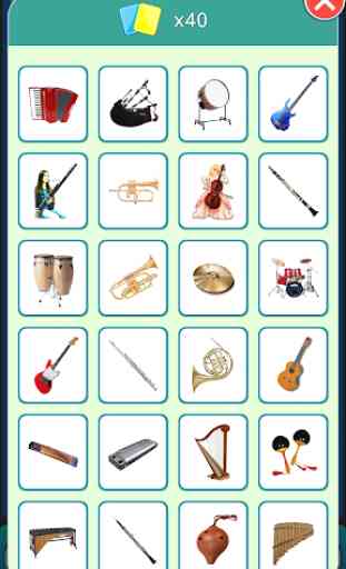 Musical Instruments Sounds Cards 1