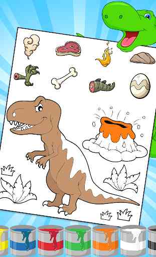 dinosauri da colorare- bambini 1