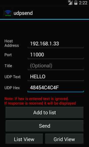 UDP Send ( Text & Hex ) 1