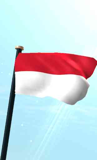 Indonesia Bandiera 3D Gratis 1