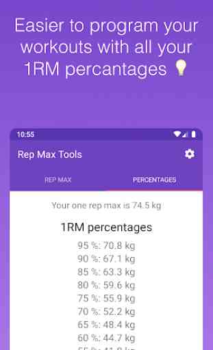 Rep Max Tools - 1RM Calculator 2