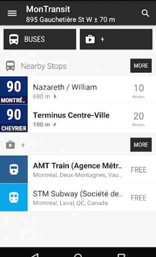 Montreal RTM (AMT) Express Bus - MonTransit 1
