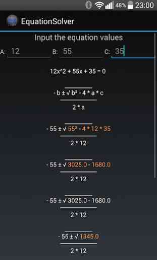 Quadratic Equations Solver 1