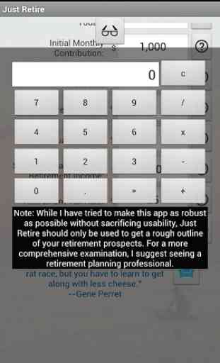 Just Retire (Retirement Calc) 3