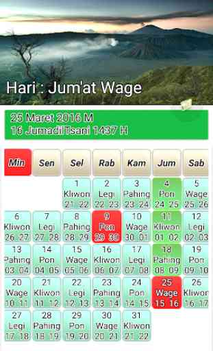 Kalender Hijriyah Jawa Pro 1