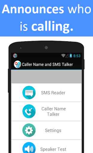 Nome chiamante e SMS Talker 3