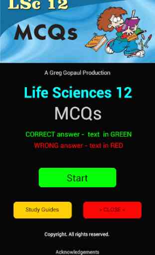 Life Sciences 12 MCQs 1