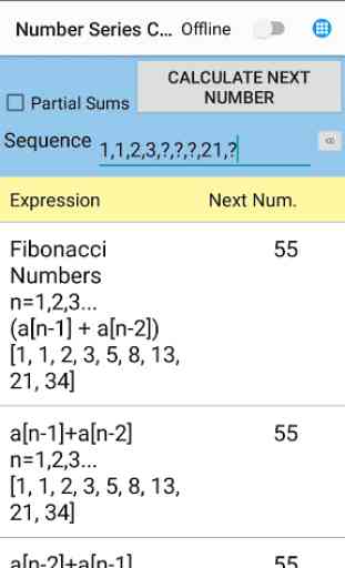 Calcolatore della sequenza numerica 3