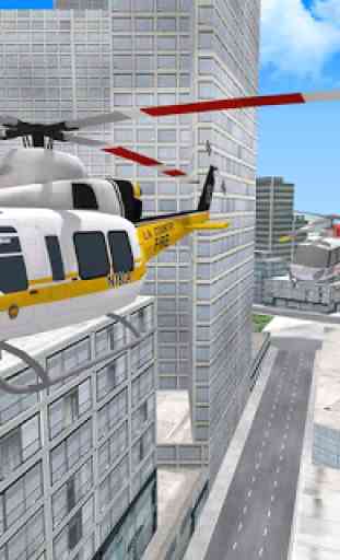 Città elicottero Fly Simulazione 3