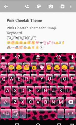 Pink Cheetah Emoji Keyboard 1