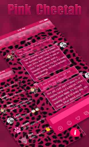 Pink Cheetah Emoji Keyboard 2