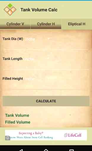 Volume Calculator of Tank 2