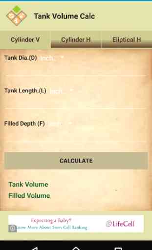 Volume Calculator of Tank 3