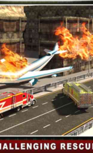 Aeroporto di soccorso camion Simulatori - Grandi campi di aviazione abilità di guida virtuali in un ambiente di traffico 3D realistica 4