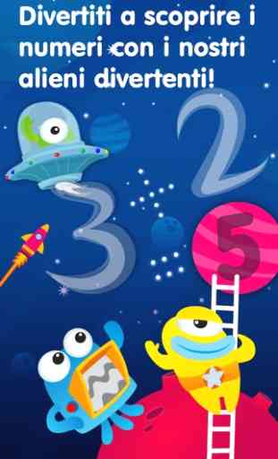 Alieni e Numeri – giochi didattici per imparare e praticare i conteggi e matematica x bambini da 1 a 5 anni 1