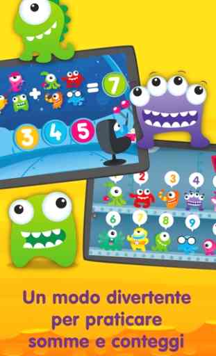 Alieni e Numeri – giochi didattici per imparare e praticare i conteggi e matematica x bambini da 1 a 5 anni 2