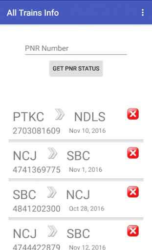 All Trains Info & PNR Status - IRCTC Railway App 2