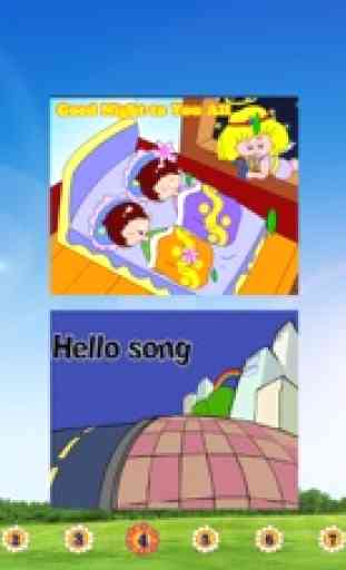 Canzoni per bambini con animazione inglese A 4