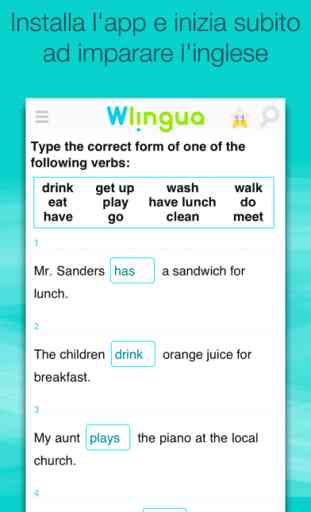 Imparare l'inglese con Wlingua 4