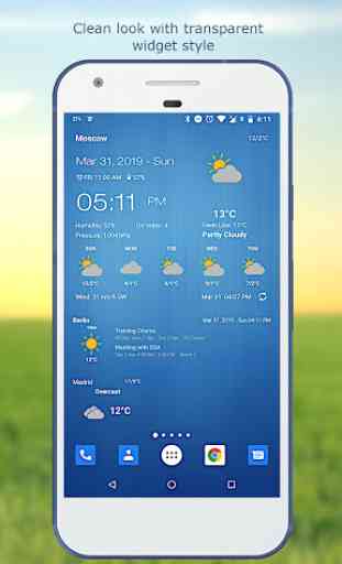 Meteo & Clock Widget per Android 3
