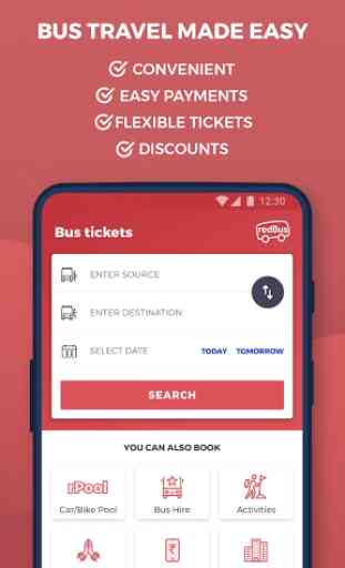redBus | rPool Online bus ticket booking & Carpool 1