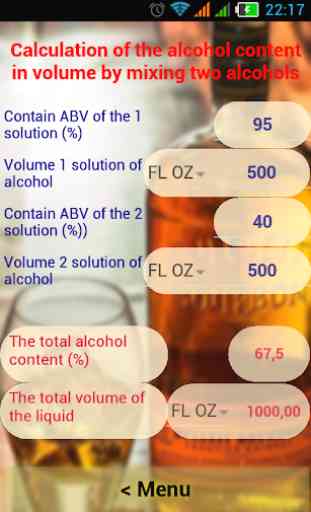 Alcohol Calculator 3