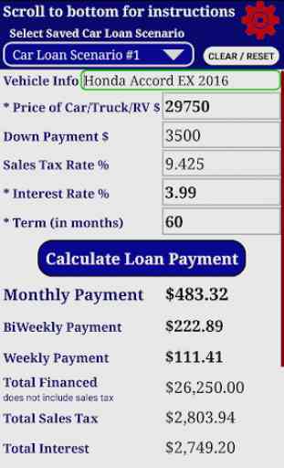 Auto Car Loan Payment Calculator Pro 3