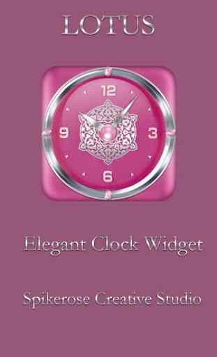 FREE Lotus flower  Clock Widget 1