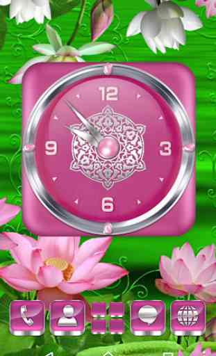 FREE Lotus flower  Clock Widget 2
