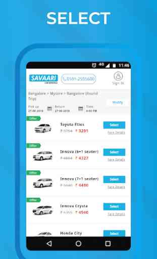 Savaari Outstation, Local, Airport Cab Booking app 3